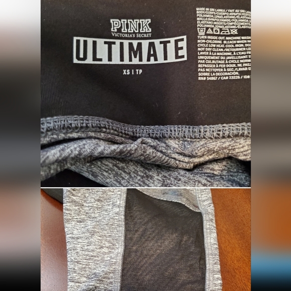 Victoria's Secret PINK Ultimate size sx/TP Mesh Cut Out High Rise Leggings/ Pant - Picture 13 of 17